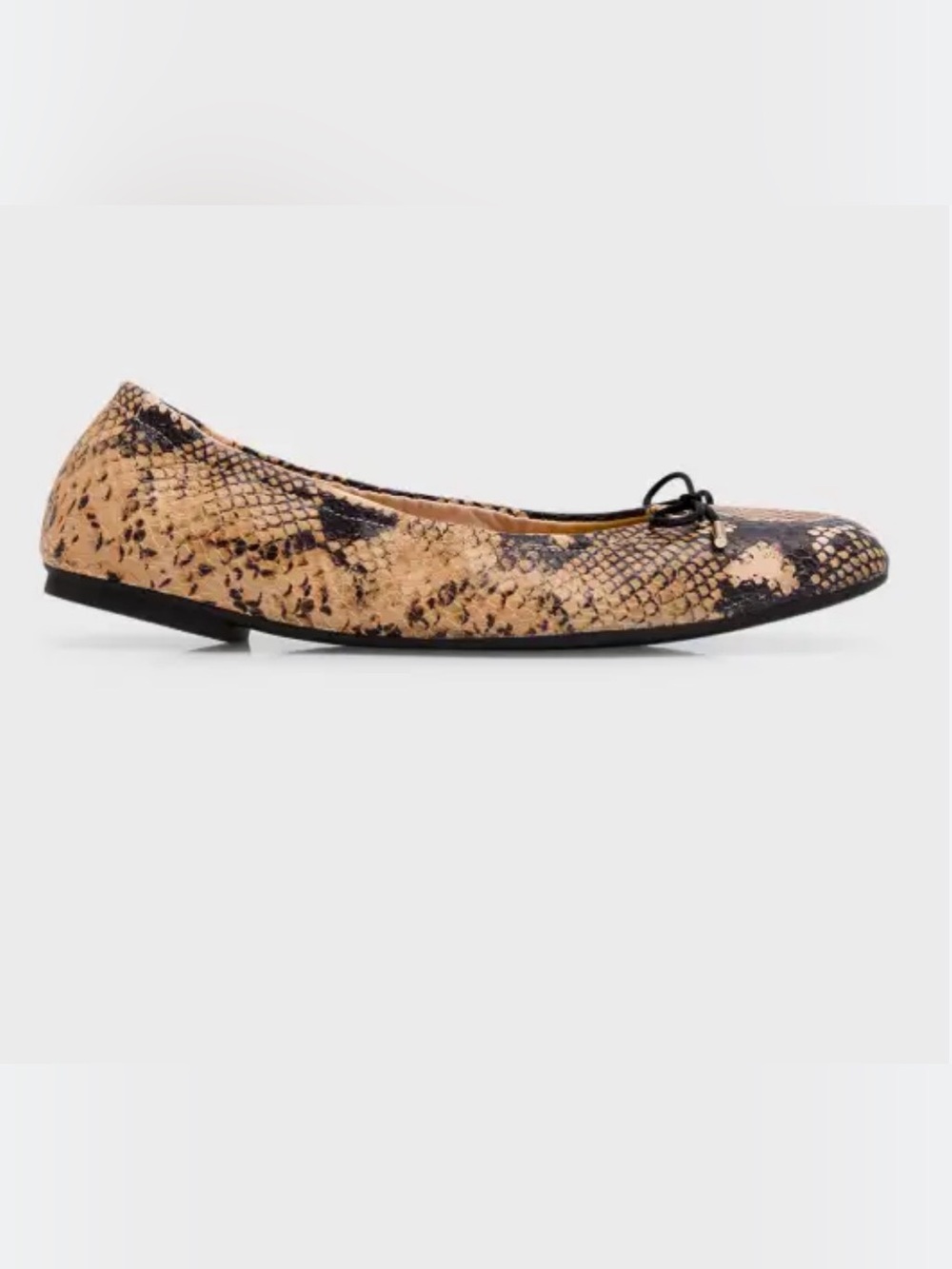 Stuart Weitzman leather Snake Ballet Flats - Brown/Black